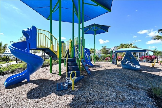 view of jungle gym