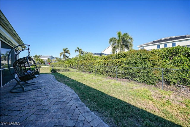 view of yard with a patio