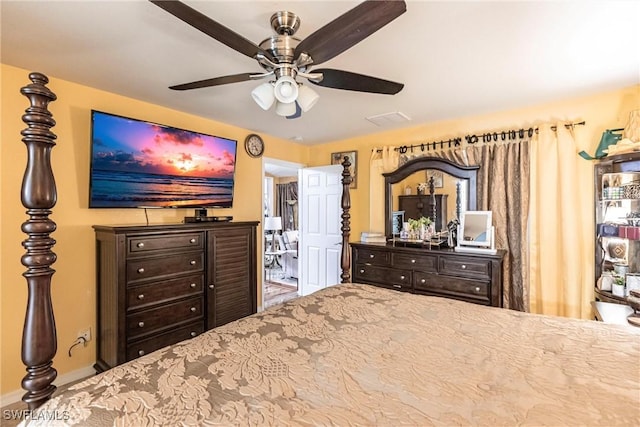 unfurnished bedroom with ceiling fan