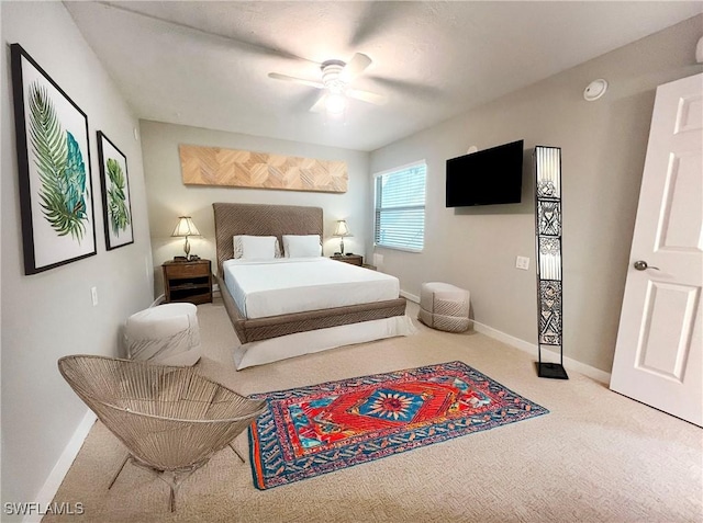 100 Estero Blvd Unit 434, Fort Myers Beach, FL 33931 - carpeted bedroom with baseboards and a ceiling fan