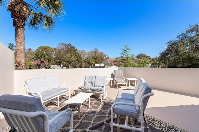 view of patio / terrace with an outdoor hangout area