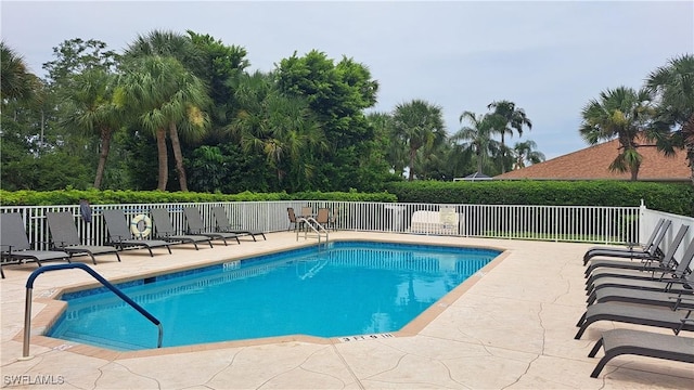 view of pool featuring a patio area