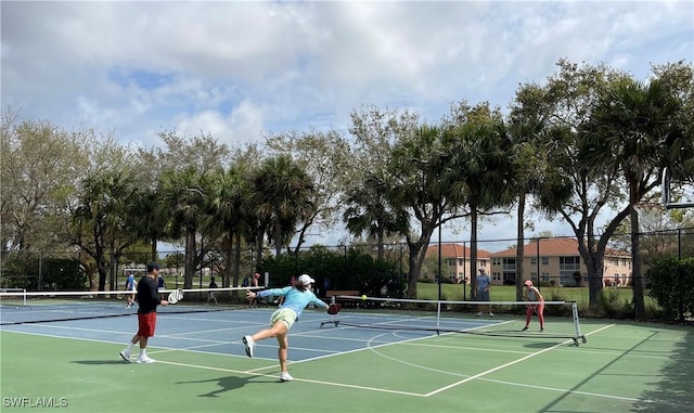 view of tennis court