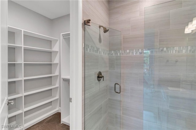 bathroom with walk in shower