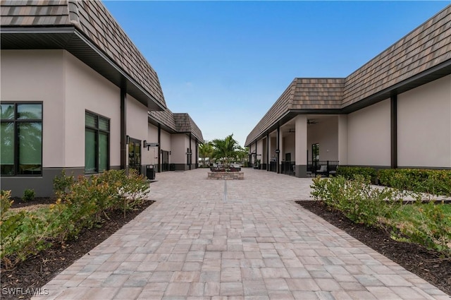 view of property's community featuring a patio