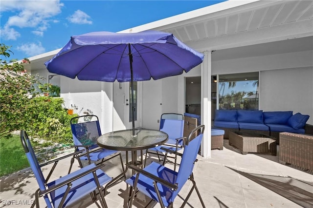 view of patio / terrace with an outdoor hangout area