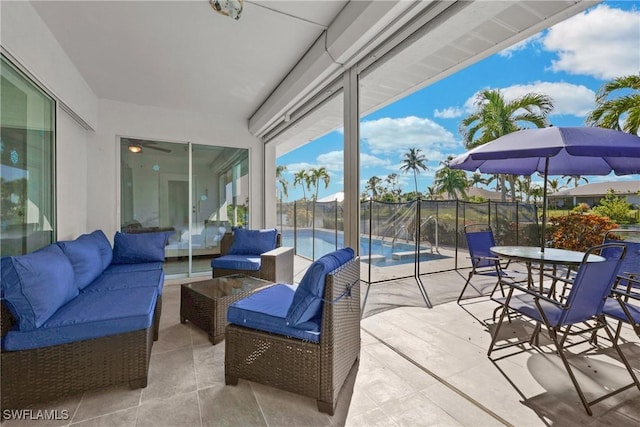 view of patio / terrace featuring outdoor lounge area