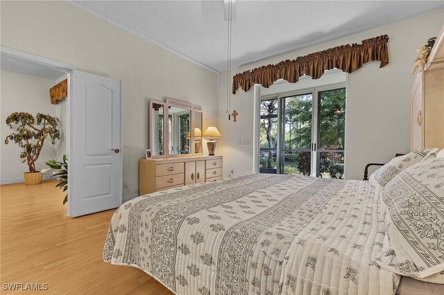 bedroom featuring wood-type flooring