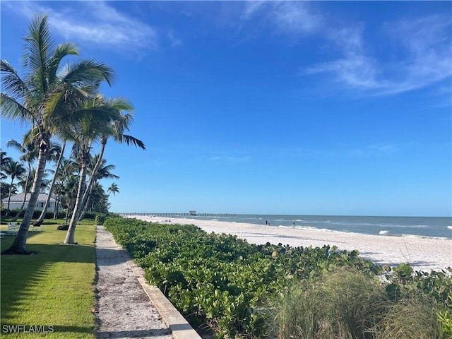 water view with a beach view