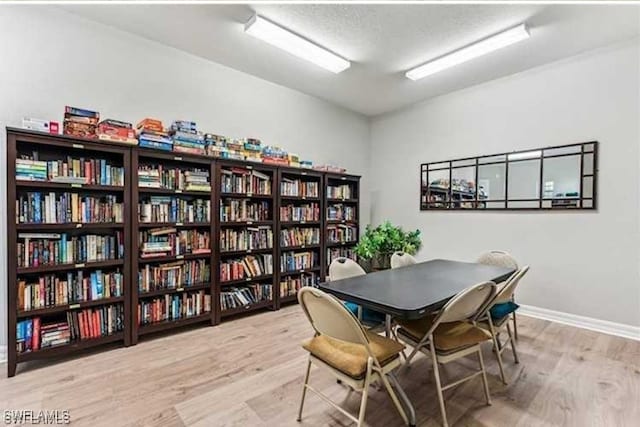 interior space with light hardwood / wood-style flooring