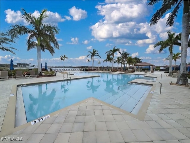 view of pool with a patio area