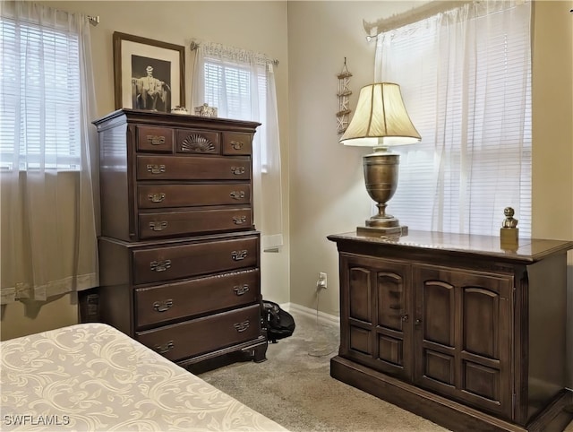 view of carpeted bedroom