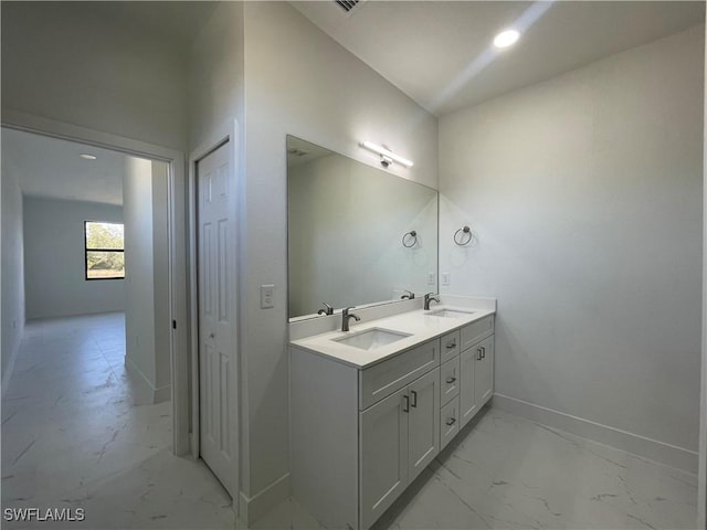 bathroom featuring vanity