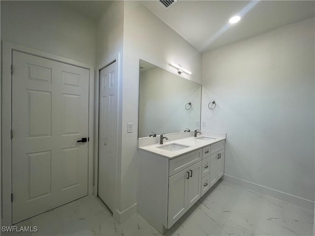 bathroom with vanity