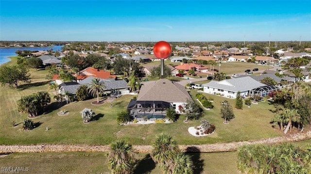 drone / aerial view with a residential view