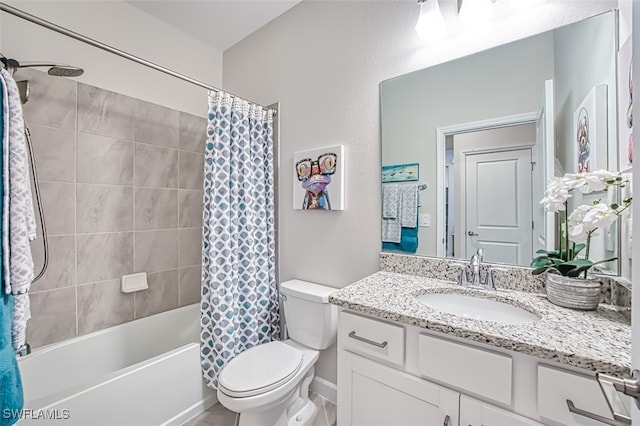 3101 E Windsor Dr, Alva, FL 33920 - full bath with toilet, vanity, and shower / bathtub combination with curtain