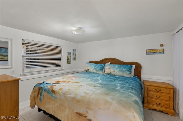 view of tiled bedroom