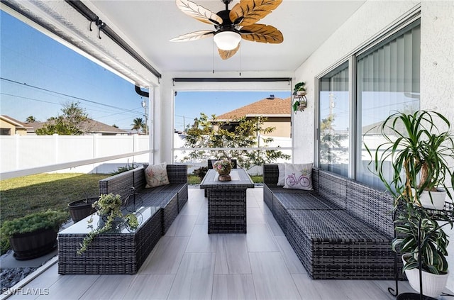 view of patio / terrace with an outdoor hangout area