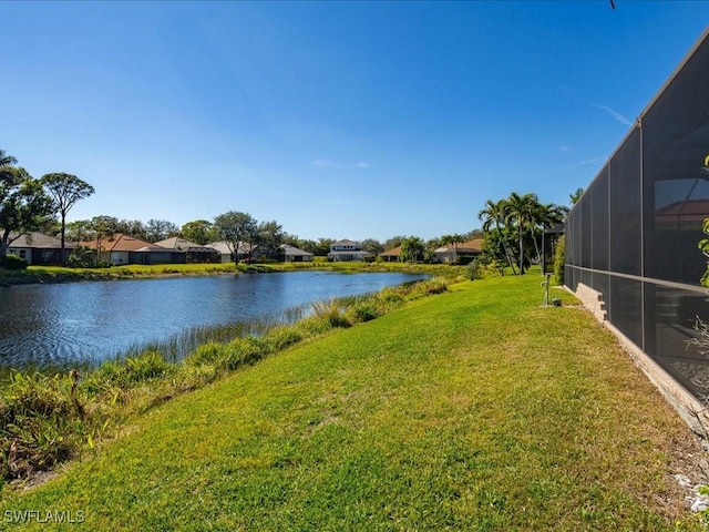 property view of water featuring a residential view