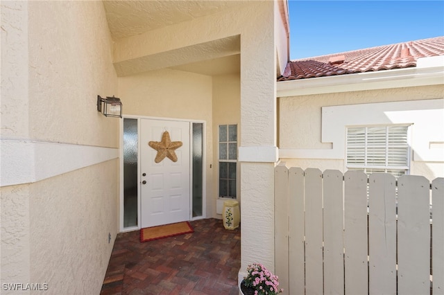 view of doorway to property