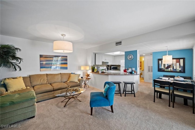 view of carpeted living room