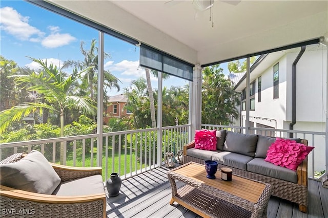 view of sunroom