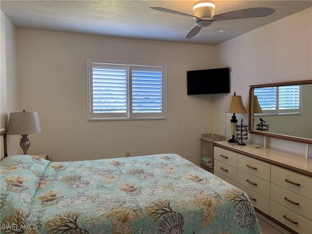 bedroom with ceiling fan