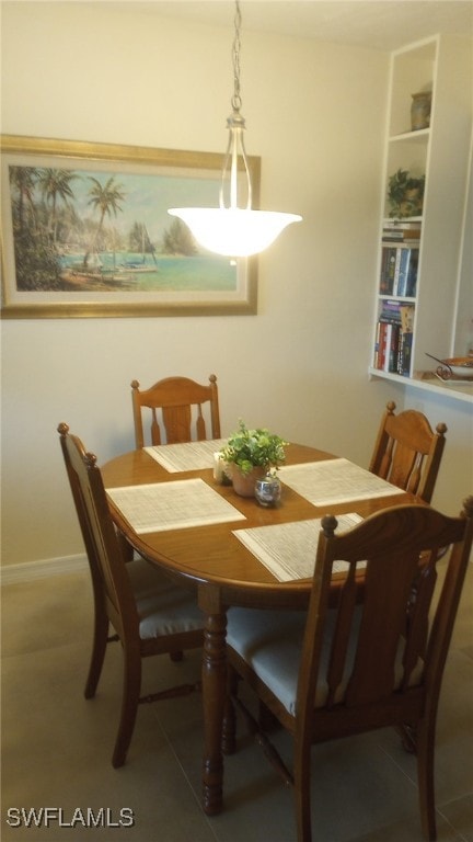 dining room with built in features