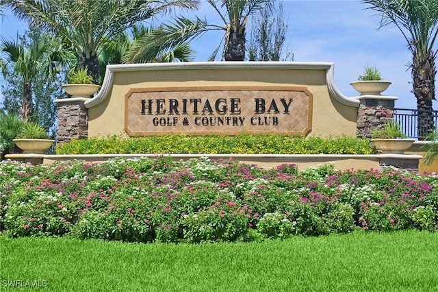 view of community sign