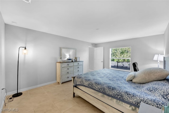 view of tiled bedroom