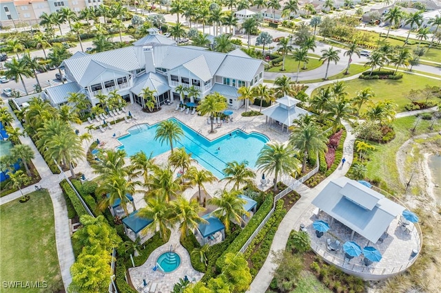 birds eye view of property featuring a residential view