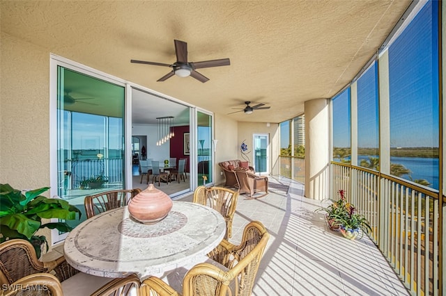 view of sunroom