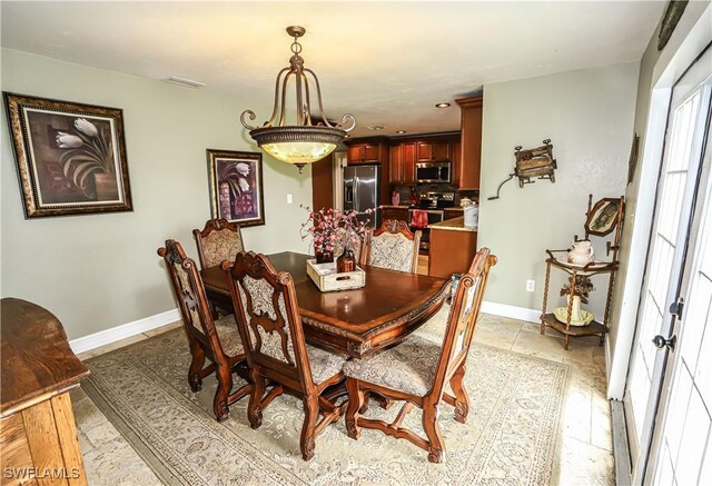 view of dining room