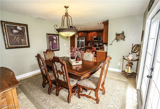 view of dining space