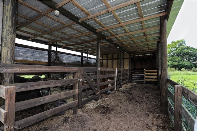 view of horse barn