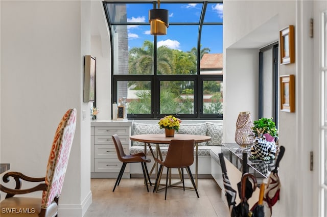 sunroom with breakfast area