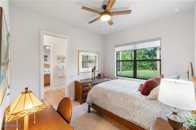 bedroom with ceiling fan