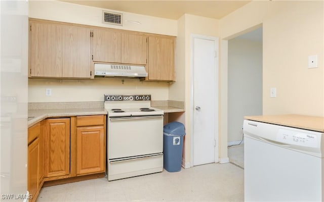 kitchen with white appliances