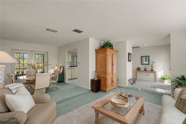 view of carpeted living room