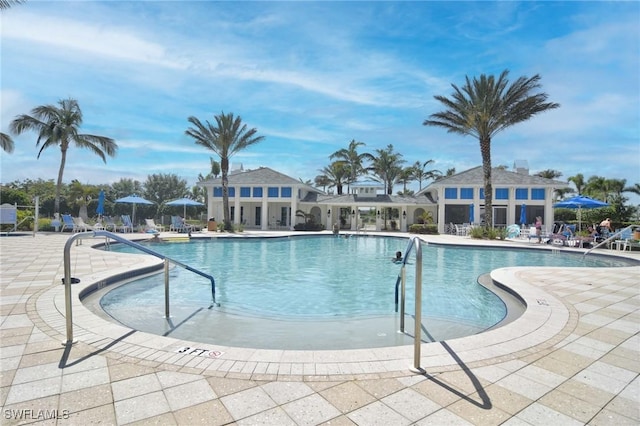 view of pool with a patio