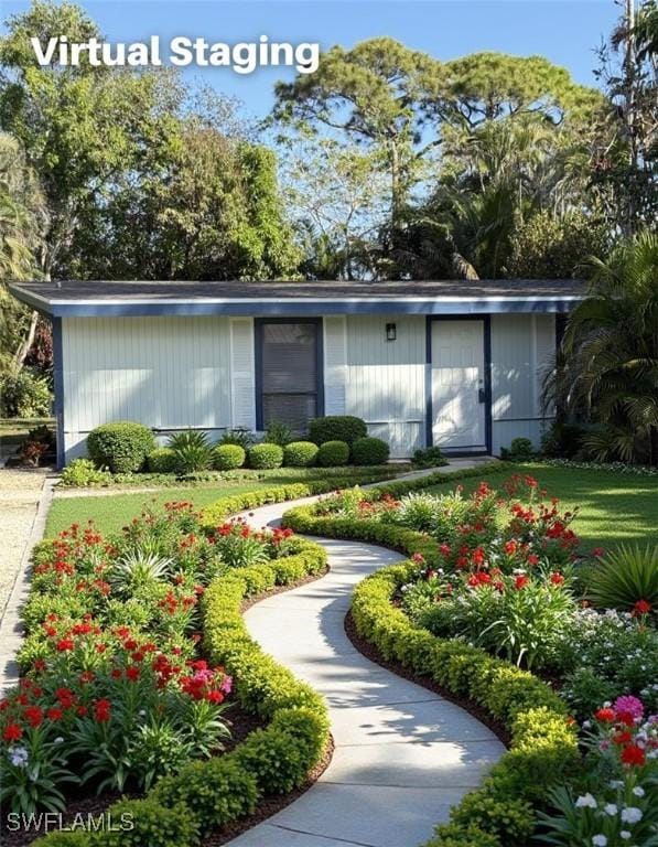 view of outbuilding featuring a lawn