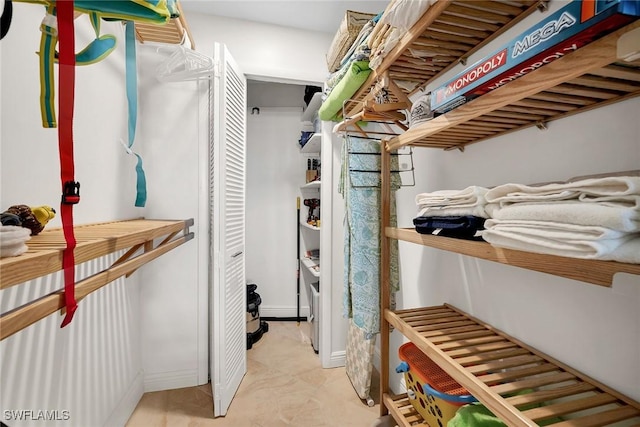 view of walk in closet