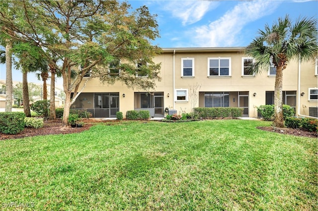 exterior space with a front lawn