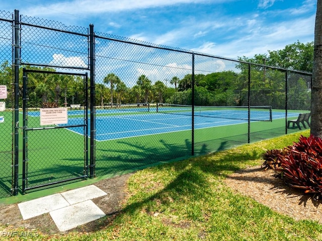 view of tennis court