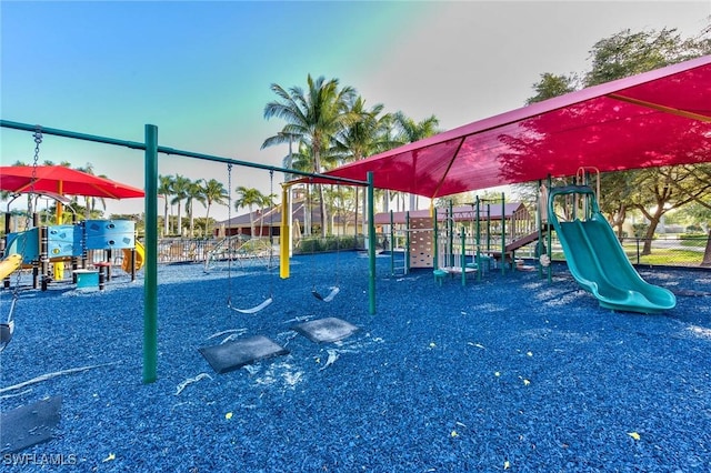 view of jungle gym