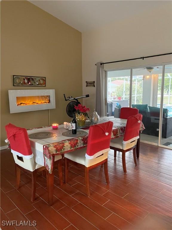 dining room featuring wood-type flooring