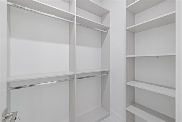 view of walk in closet