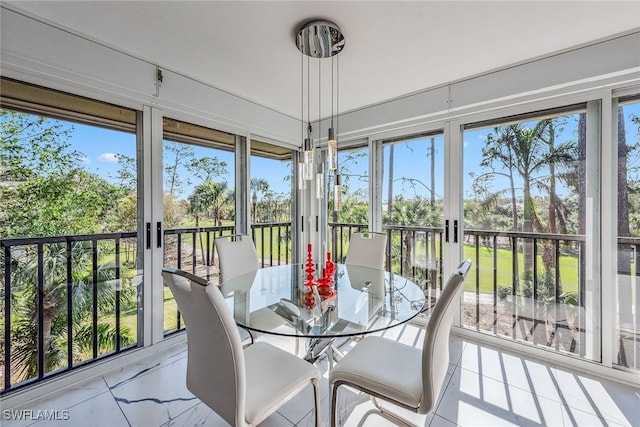 view of sunroom