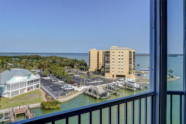 view of water feature