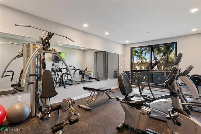 view of exercise room